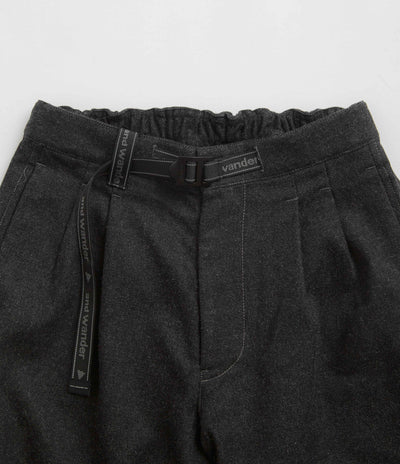 and wander x Maison Kitsune Cotton Wool Pants in Charcoal