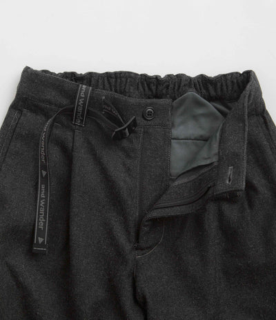 and wander x Maison Kitsune Cotton Wool Pants in Charcoal