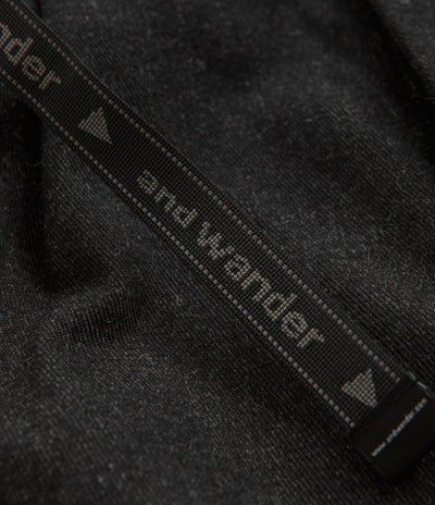 and wander x Maison Kitsune Cotton Wool Pants in Charcoal