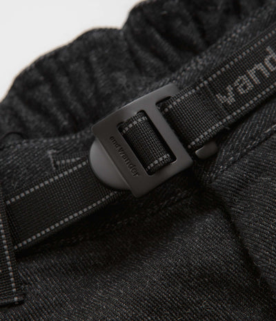 and wander x Maison Kitsune Cotton Wool Pants in Charcoal