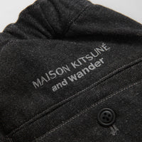 and wander x Maison Kitsune Cotton Wool Pants in Charcoal thumbnail