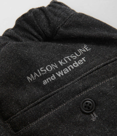 and wander x Maison Kitsune Cotton Wool Pants in Charcoal