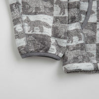 and wander x Maison Kitsune Fox Checkers Pullover Fleece in Grey thumbnail