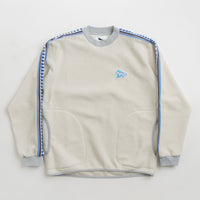 and wander x Maison Kitsune Pullover Fleece Sweatshirt in White thumbnail
