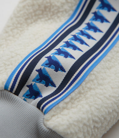 and wander x Maison Kitsune Pullover Fleece Sweatshirt in White