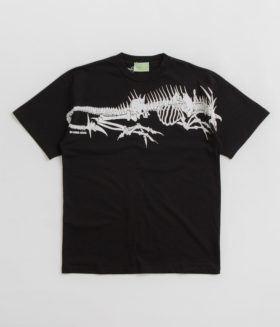 Aries Acid Dragon Skelator T-Shirt in Black