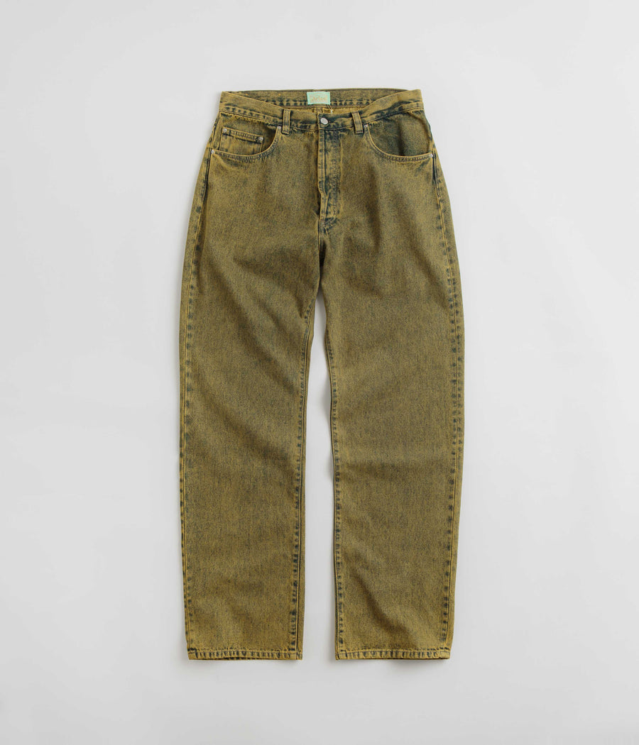 Aries Acid Wash Batten Jeans in Gold