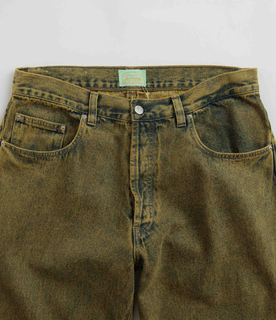 Aries Acid Wash Batten Jeans in Gold