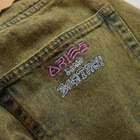 Aries Acid Wash Batten Jeans in Gold thumbnail