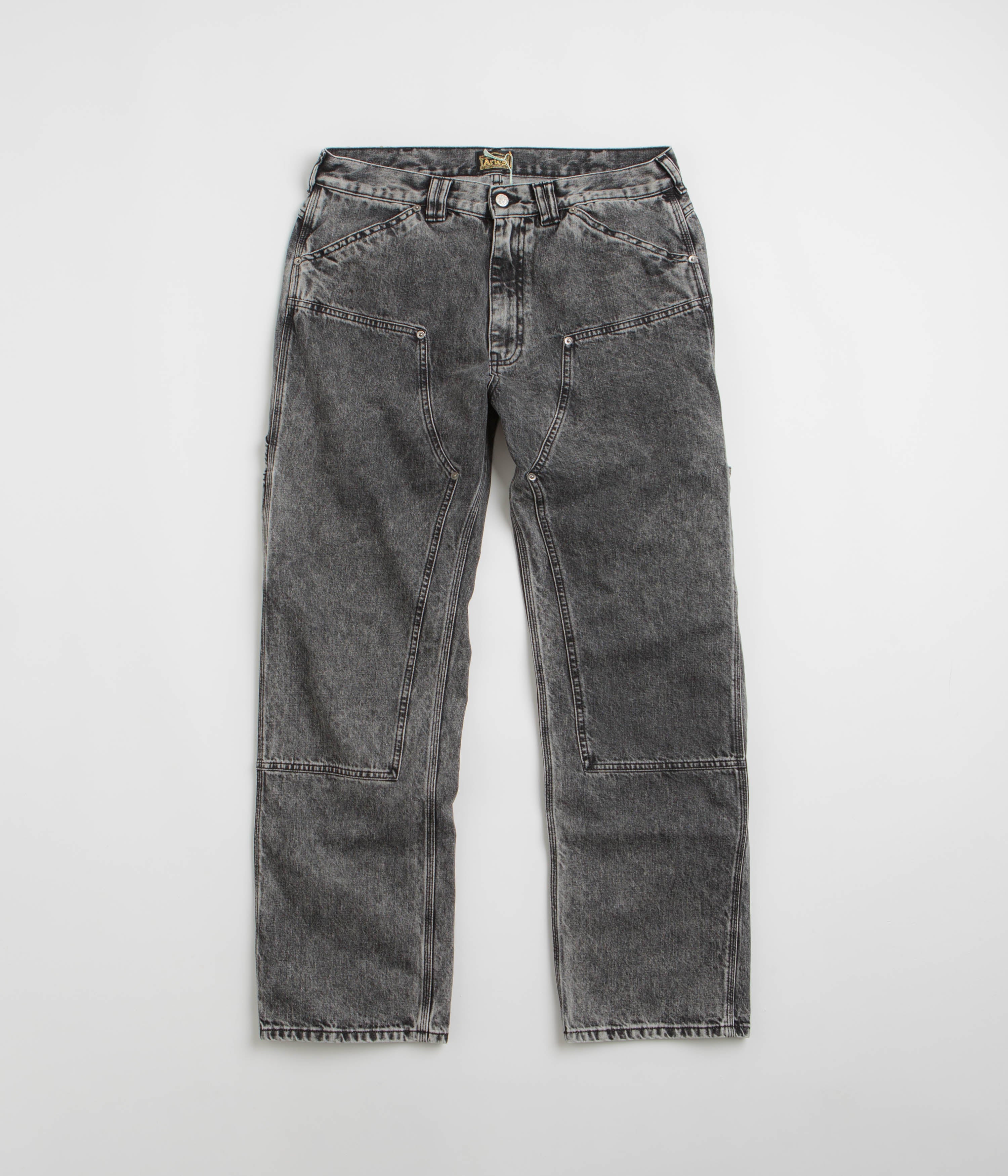 【CARHARTT】DOUBLE KNEE DENIM JEANS Carhartt Denim Double Knee Pants - Black Stone Washed | Flatspot