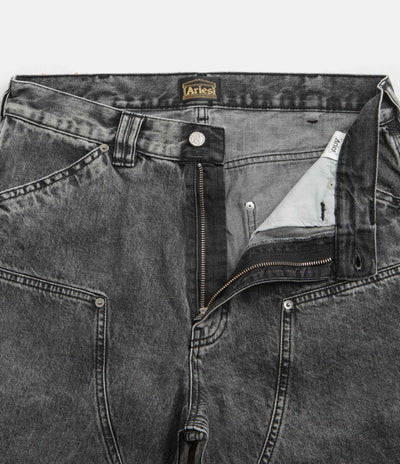 Aries Acid Wash Carpenter Jeans in Black
