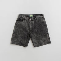 Aries Acid Wash Denim Shorts in Black thumbnail