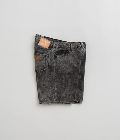 Aries Acid Wash Denim Shorts in Black