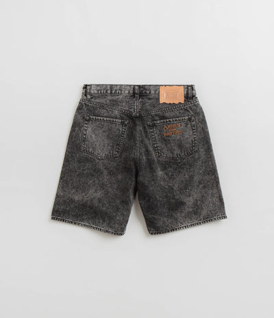 Aries Acid Wash Denim Shorts in Black