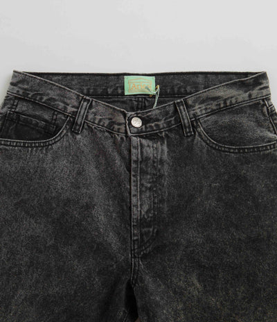 Aries Acid Wash Denim Shorts in Black