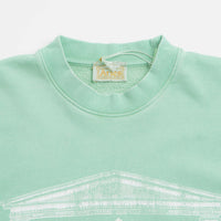 Aries Aged Ancient Column Crewneck Sweatshirt in Aqua thumbnail
