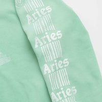 Aries Aged Ancient Column Crewneck Sweatshirt in Aqua thumbnail