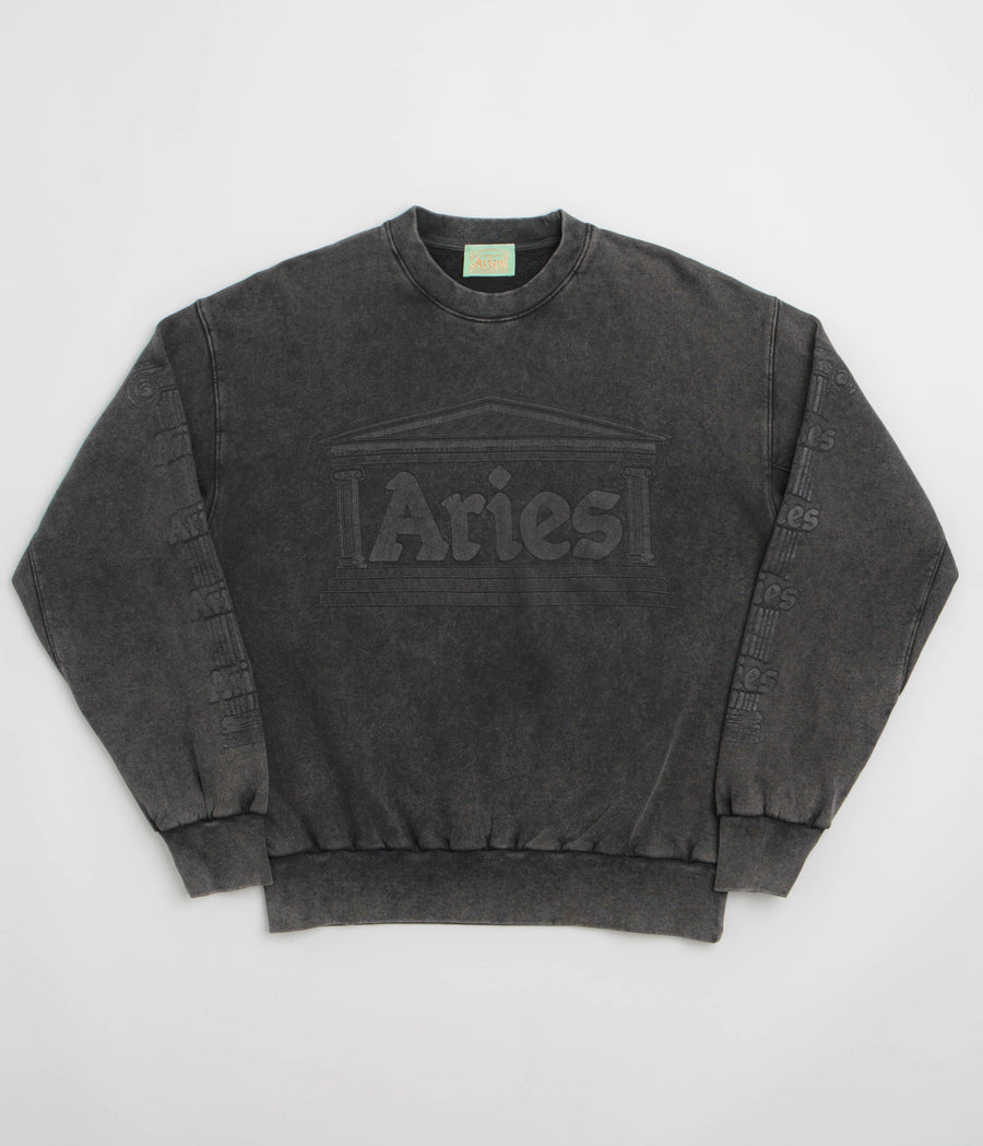 Aries Aged Ancient Column Crewneck Sweatshirt - Black