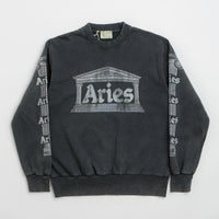Aries Aged Ancient Column Crewneck Sweatshirt in Black and White thumbnail