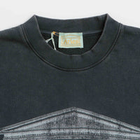 Aries Aged Ancient Column Crewneck Sweatshirt in Black and White thumbnail