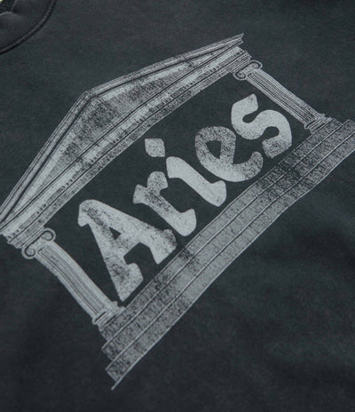 Aries Aged Ancient Column Crewneck Sweatshirt in Black and White