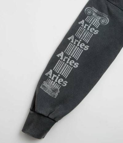Aries Aged Ancient Column Crewneck Sweatshirt in Black and White
