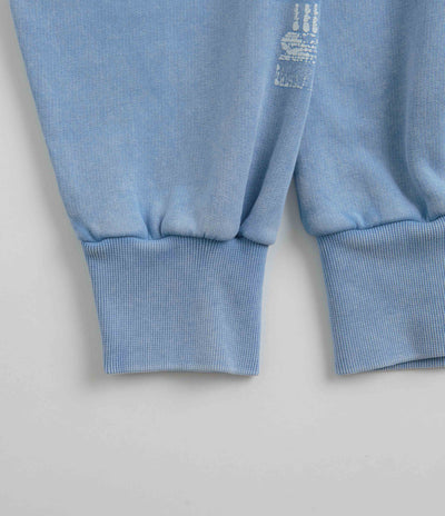 Aries Aged Ancient Column Crewneck Sweatshirt in Pale Blue
