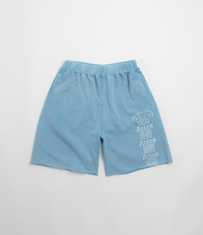 Aries Aged Ancient Column Sweat Shorts - Pale Blue