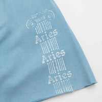 Aries Aged Ancient Column Sweat Shorts - Pale Blue thumbnail