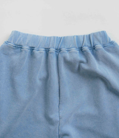 Aries Aged Ancient Column Sweat Shorts in Pale Blue