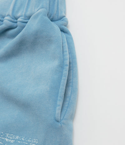 Aries Aged Ancient Column Sweat Shorts - Pale Blue