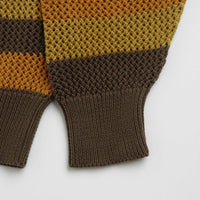 Aries Crochet Temple Knit Sweatshirt in Khaki thumbnail