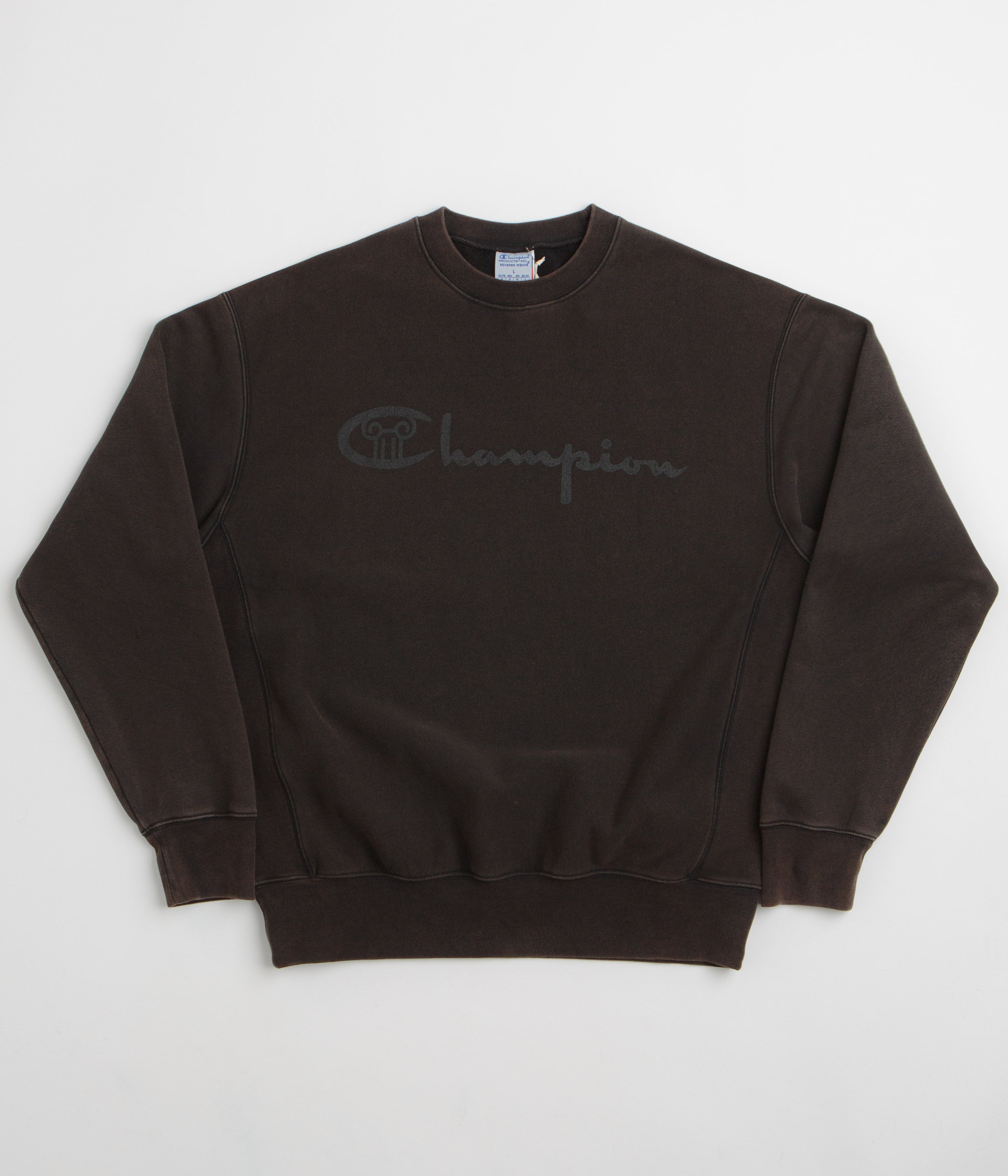 Aries x Champion Decentralised Crewneck Sweatshirt in Black