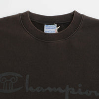 Aries x Champion Decentralised Crewneck Sweatshirt in Black thumbnail