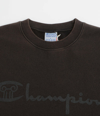 Aries x Champion Decentralised Crewneck Sweatshirt in Black