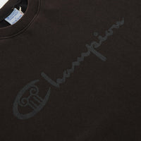 Aries x Champion Decentralised Crewneck Sweatshirt in Black thumbnail