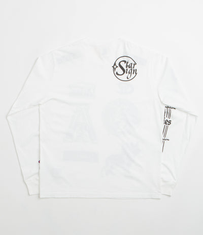 Aries x Champion Sponsor Long Sleeve T-Shirt in White