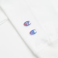 Aries x Champion Sponsor Long Sleeve T-Shirt in White thumbnail