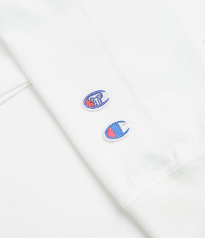 Aries x Champion Sponsor Long Sleeve T-Shirt in White