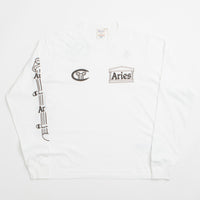 Aries x Champion Stars Long Sleeve T-Shirt in White thumbnail