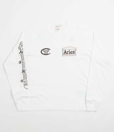 Aries x Champion Stars Long Sleeve T-Shirt in White