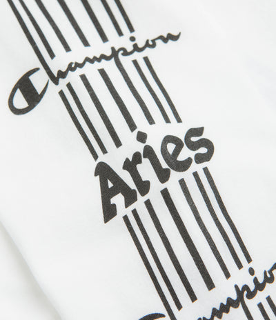 Aries x Champion Stars Long Sleeve T-Shirt in White