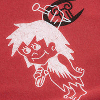 Aries x Champion Worry Crewneck Sweatshirt in Red thumbnail