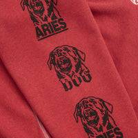 Aries x Champion Worry Crewneck Sweatshirt in Red thumbnail