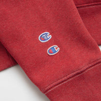 Aries x Champion Worry Crewneck Sweatshirt in Red thumbnail