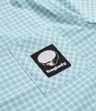 Baglady Alien Logo Shirt - Pacific Blue / White