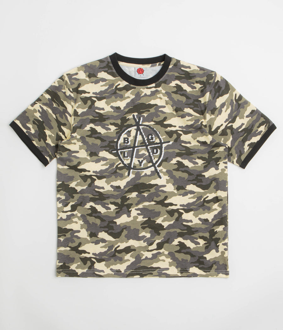 Baglady Bagarchy Ringer T-Shirt in Sand Camo