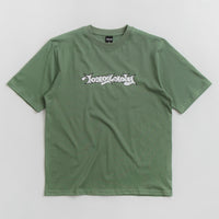 Baglady Bootleg Throw Up Logo T-Shirt - Sage Green thumbnail