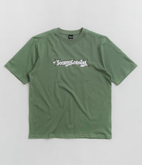 Baglady Bootleg Throw Up Logo T-Shirt in Sage Green