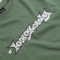 Baglady Bootleg Throw Up Logo T-Shirt in Sage Green thumbnail